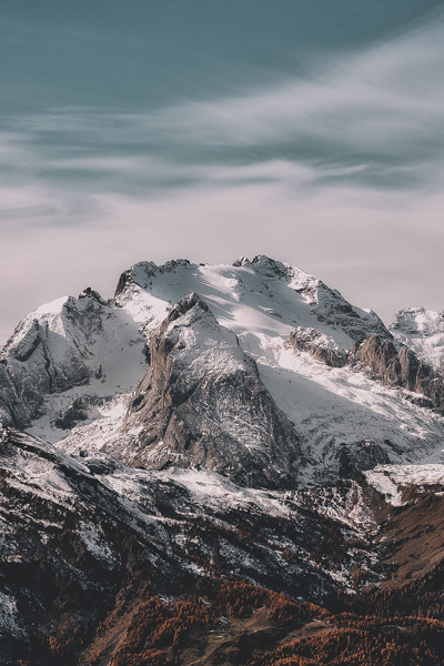 Snow capped mountain