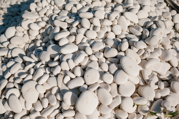 White pebbles