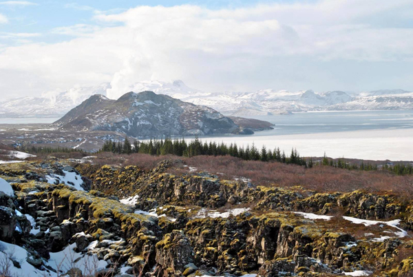 Mountains in landscape